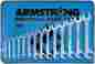 27-895 Armstrong 14 Pc Full Polish 15 And 60 Degree Angle Open End Wrench Set