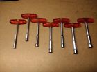 74t.xx-facom Facom Lot Of Forged Socket Handle Metric Wrenches Used