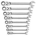 35z115 8 Westward Pc Flex Ratchet Wrench Set Combo Sae