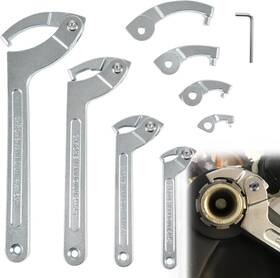 A2qp-2119 A2-auto 8 Pack Adjustable Hook C Pin Spanner Wrench Tool Set Nut 3/4 Inch To 6-1/10