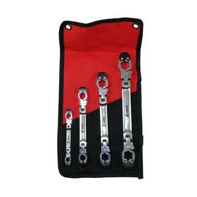 Ags 077146384219 Xforce Line Wrench Double Flex Imperial Set Of 4 Fast Ship