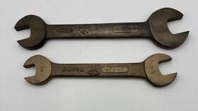 W740c Ampco W722c Lot Of 2 Non-sparking Wrenchs 15/16 Inch X 1-1/16 And 3/4 7/8