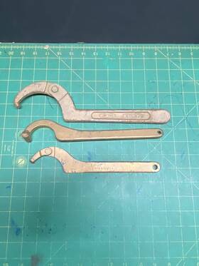 34-366 Armstrong 3 Spanner Wrenches Wrench Pin Type 4 1/2 Inch - 6 1/4