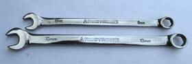 52-308 Armstrong Metric 6 Point Full Polish Combination Wrenches 2 8mm And 10mm Usa
