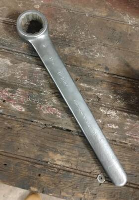 H-1810 Armstrong Vintage Armaloy Single End 12 Point Box Wrench 1-5/8 Inch