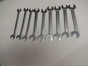W1616 Armstrong W0707 Set Of 9 Thin Open End Wrenches 7/16 Inch To 1 With One Angled- Usa