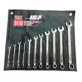 313-09411 Ascot 11 Pc Sae Long Combination Wrench Set - Durable And Precise
