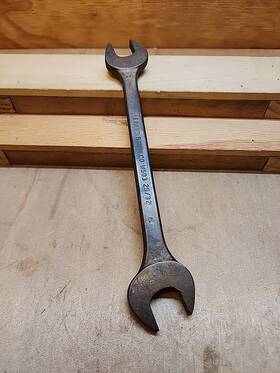 W-503 Berylco W503 Be-cu 11/16 Inch 25/32 Open End Wrench Non-sparking. Gc. Usa