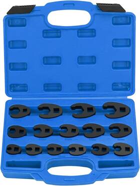 Ggm-105101-1 Bicos 15pcs Crowfoot Wrench Set For 3/8 Inch And 1/2 Drive 8mm-24mm Flare Nuts Metric