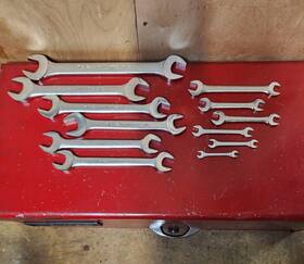 4725-4731b Blackhawk Usa Sae 13 Piece Open Ended Wrench Set 3/16 Inch -7/8 Nos Vintage