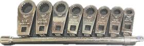 Bfcr708a Blue-point 9pc 12 Ratcheting Crowfoot Wrench Set 5/16-3/4