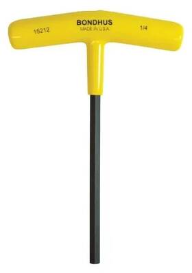 0.09375 Bondhus 15205 - 3/32 Inch Hex T-handle 6 Length 2ea