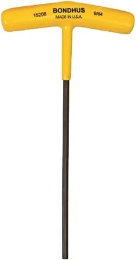 0.140625 Bondhus 15208 - 9/64 Inch Hex T-handle 6 Length 2ea