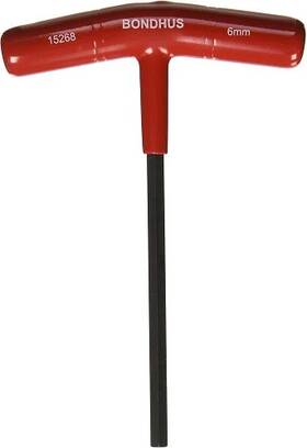6mm-45268 Bondhus 45268 - 6mm Hex T-handle 6 Inch Length Tagged And Barcoded 1ea