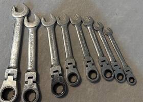 Btmt72224 Bostitch Btmt72244 Flex-head Ratchet Wrench 8pc 19 17 16 14 13 12 10 8