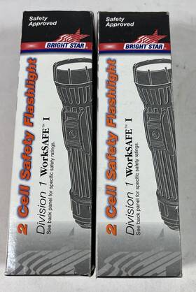 Bright Star 016731137403 2 Cell Safety Orange Flashlight Pair
