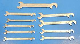 1600106010 Carl Walter 160/10mm Metric Electronic Double Open End Wrench Set Thin Angled
