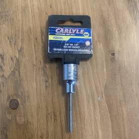 Sh3804 Carlyle 664766554926 Napa 3/8 Inch Drive 1/8 Hex Bit Socket