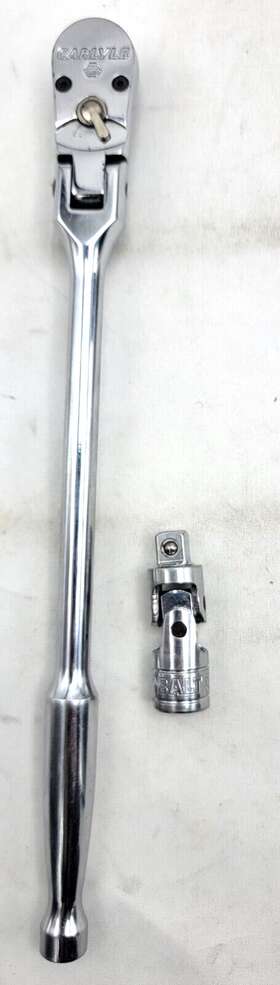 3373 Carlyle R38f Flexible Ratchet 3/8 Inch Teardrop Slim Flex With Kobalt Swivel Used