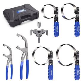 Cvfw080 Carvalax 8pcs Oil Filter Wrench Set Stainless Steel Swivel Wrenches 1-3/4... Fas