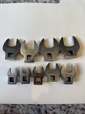 2p-5520 Caterpillar Crowfoot Wrenches Open End 9 Piece 3/8 Inch Drive Usa