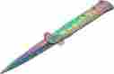 Cn300344rb China Made Steel Cobra Linerlock 4 7 8 Closed 3 5 Rainbow Finish Single Edg 801608303445