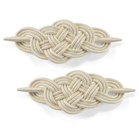 Gm32513 Collections Etc Knot-style Curtain Tie Backs - Set Of 2