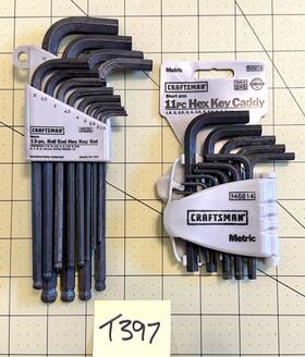 46814 Craftsman 46755 Usa Hex Key Sets Metric Ball End And Short Arm Made In