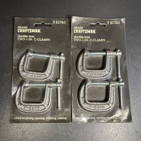 951761 Craftsman Sears 2 Packs Of Mini C-clamp Set Usa In Original Packaging