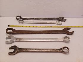 2-craftsmas Craftsman/blackhawk/proto/pittsburg 44705-08 Combination Wrenches Lot Of 5 44705-08/1-blackhawk/1-proto/1-pitts