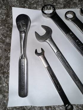 Usa-v-43785 Craftsman 3/8 Inch Drive Ratchet Usa-v Plus Wrenches Lot