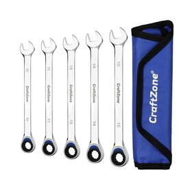 Uh-013 Craftzone 5-piece Ratcheting Wrench Set 10/11/13/14/15mm - 72-tooth Cr-v St... Fast Ship