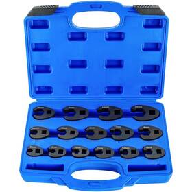 Ztc-0204-2 Dasbet Crowfoot Wrench Set For 8mm To 24 Mm Flare Nuts 15pcs Metric Crows Fo