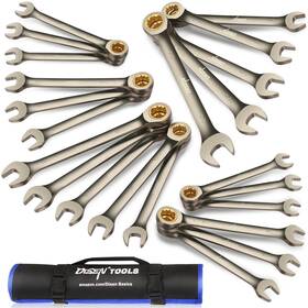 Disen-22dxjlgd Disen Upgraded 22-piece Ratcheting Wrench Set Metric And Sae Chrome-vanadium