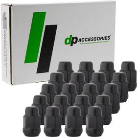 D3111bk Dpaccessories D3111bk/020 Black 7/16-20 Lug Nuts Closed End Bulge Acorn 36mm 1.4 Inch T