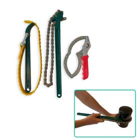Dtc Enterprise Usa Llc 197644471928 Rubber Strap Wrench - Oil Filter Set 15 Inch Chain Handcuff