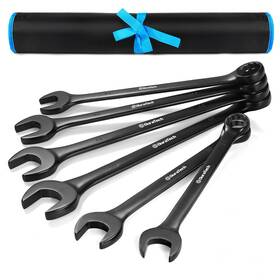 Dtjbws06m Duratech Jumbo Combination Wrench Set Metric 6-piece 35-50 Mm Cr-v Steel