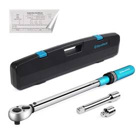 Dtmttws03 Duratech 1/2-inch Drive Click Torque Wrench 30-160 Ft-lb With Socket Adapte