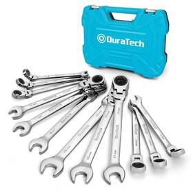 Dtrfgw12mb Duratech 12-piece Flex-head Ratcheting Combination Wrench Set 72-tooth Metr