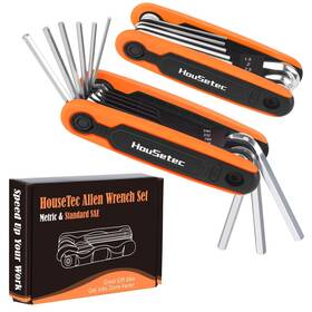 Ac-01 Elayce Allen Wrenches Sets - 17pcs Hex Key Set Metric And Standard Sae Folding