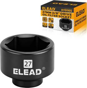 70165 Elead 27 Mm Oil Filter Socket Wrench Metric 27mm 1-piece Black