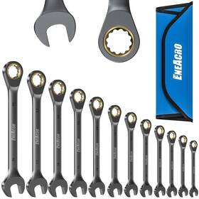 Enrw1201 Eneacro Combination Ratcheting Wrench Set 12-piece Anti-slip Ratchet