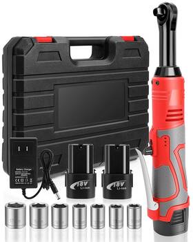132266-561 Fahkns 18v Extended Cordless Ratchet Wrench 3/8 Electric Wrenches Set 45 Ft-l