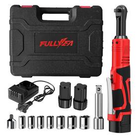 Frw101-029 Fullyea Cordless Electric Ratchet Wrench Set 40 Ft-lbs 550 Rpm Power 16.8v