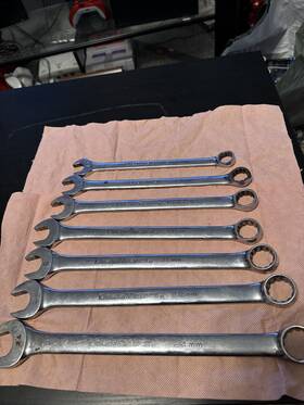 81678 Gearwrench 7 Piece 16 18 19 20 21 22 24mm Long Pattern Combination Wrench Set