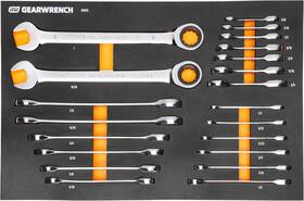 86526 Gearwrench 21 Piece 72t Sae Standard And Stubby Ratcheting Wrench Set