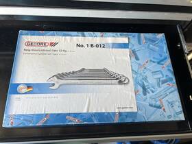1500-es Gedore 1500 Es-2 Offset Mm Double Box End Ring Spanner 8 Pc. Wrench Set Germany