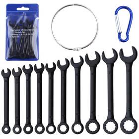 Ht0304-fba Gold Deer 10pcs Mini Wrench Set Standard Metric 4mm-11mm Ignition Wrenches Open End And