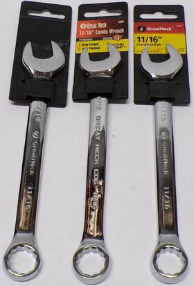 Great Neck 076812003591 Lot Of 3 11/16 Inch Combination Wrench C06c...........................5k