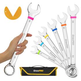 071054 Grenpro Metric Wrench Set Large And Standard White Black